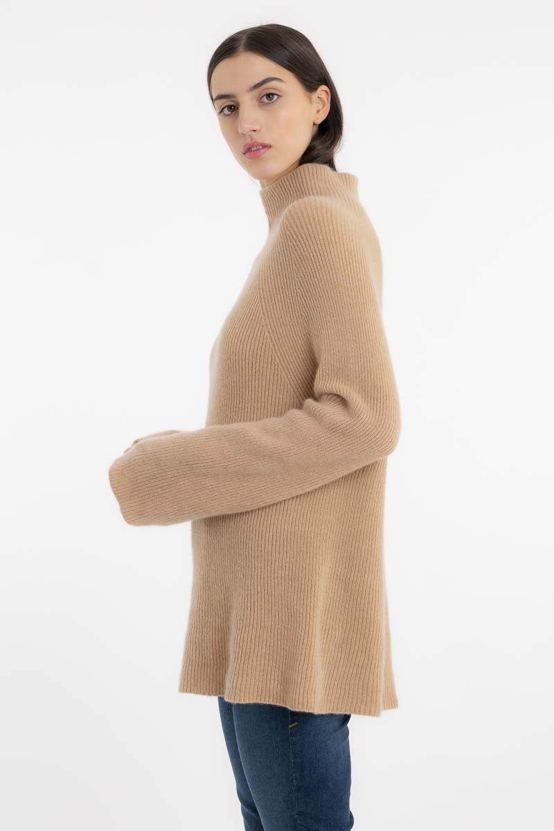 Ribbed Cashmere Sweater Sand