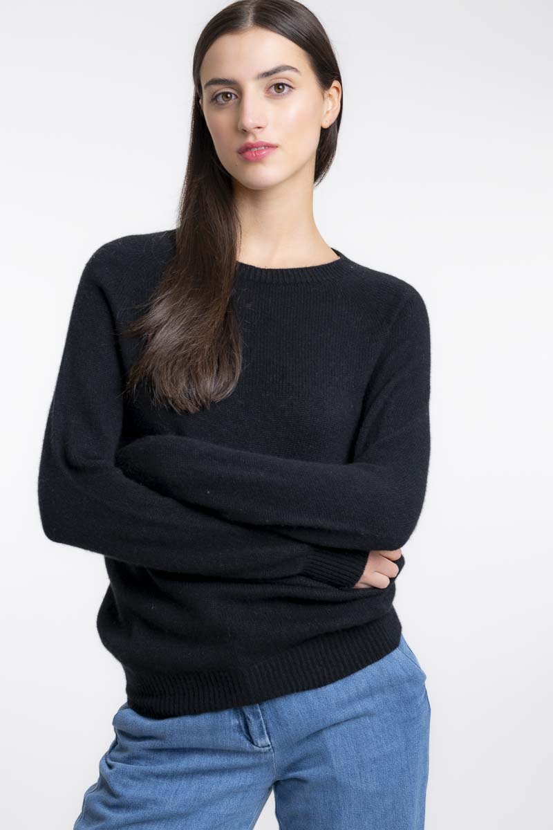 Pull Raglan Cachemire Beige Clair