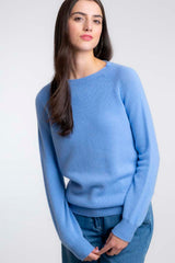 Cashmere Raglan Sweater Egyptian Blue