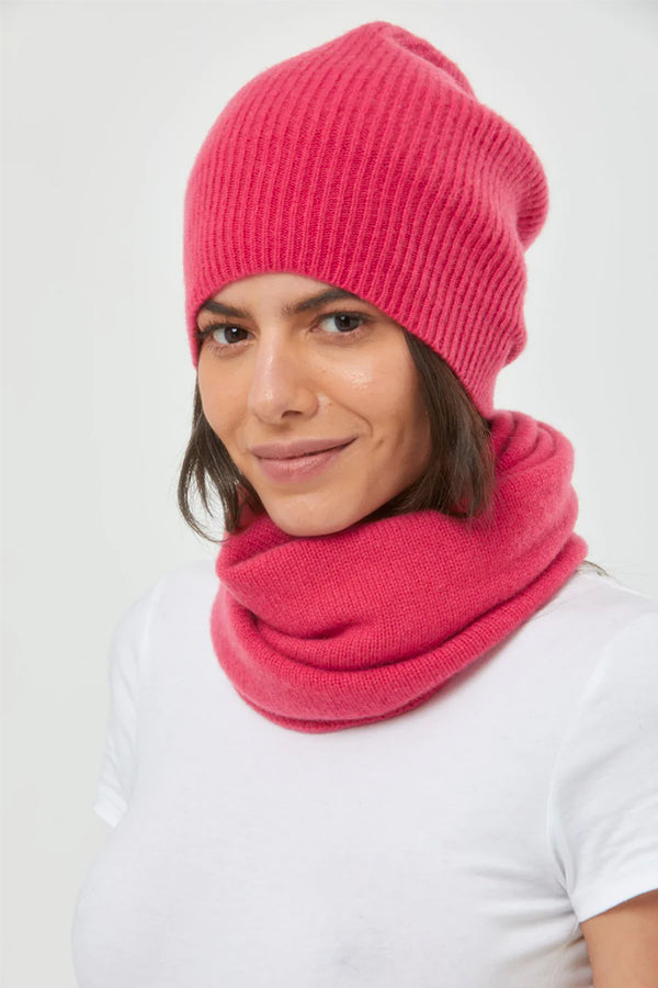Cashmere Slouch Rib Hat