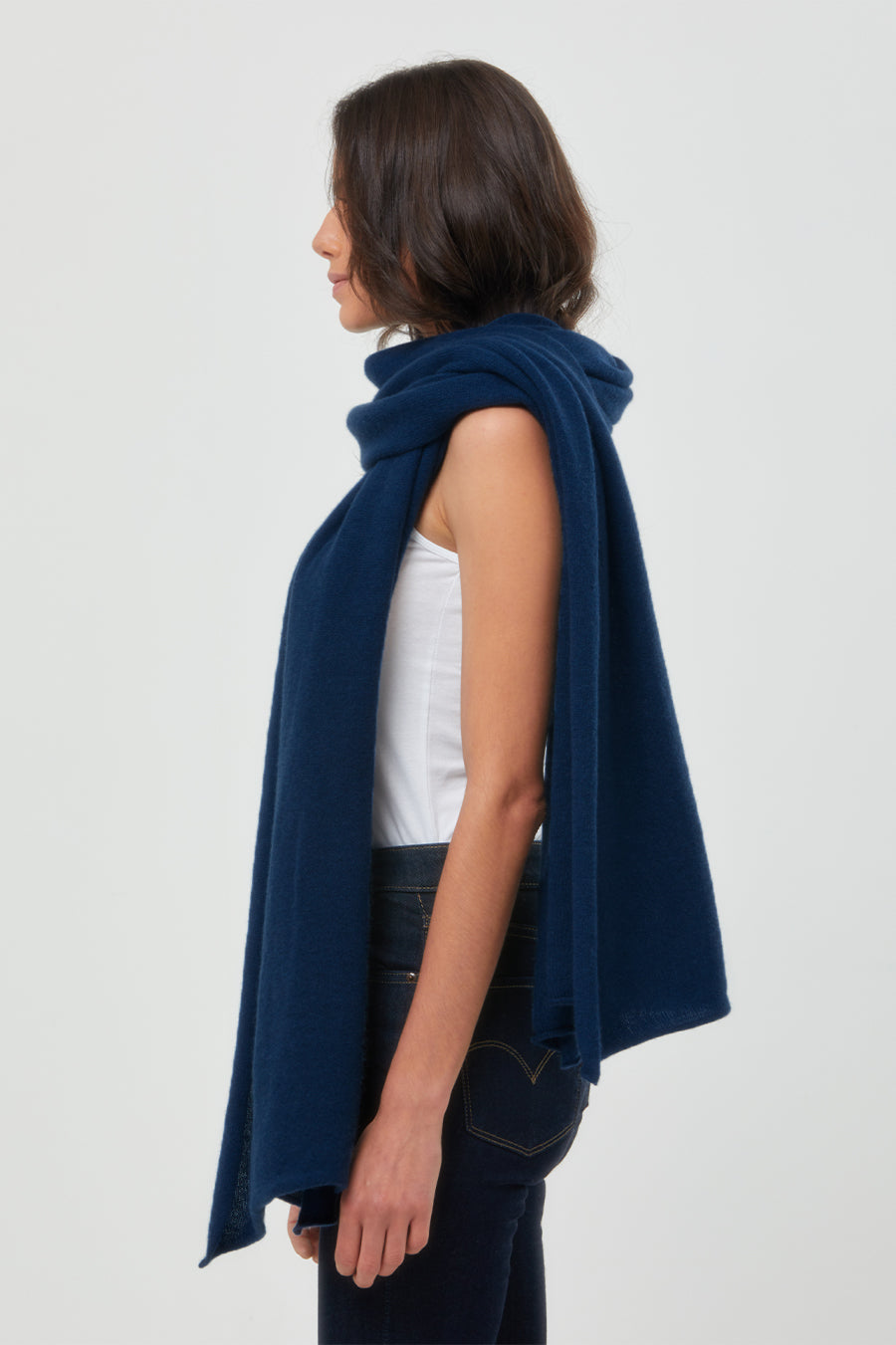 Cashmere Wrap Navy Scarf Wrap Cashmere Travel Wrap Navy – Ekotree