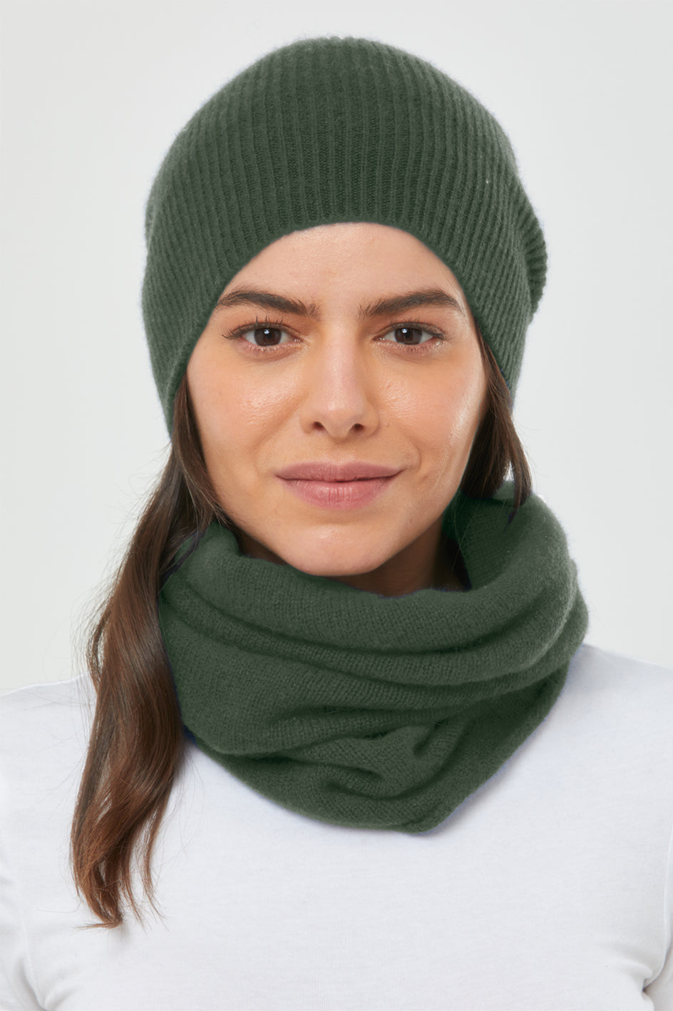 Cashmere Slouch Rib Hat