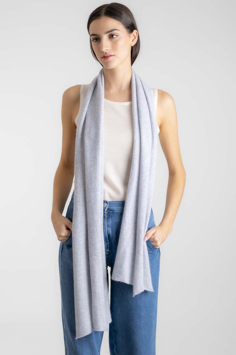 Cashmere Scarf Light Grey