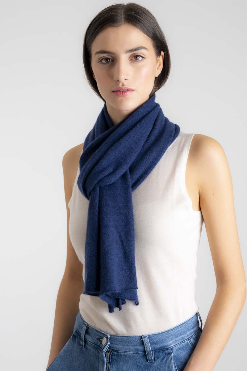 Cashmere Scarf Navy