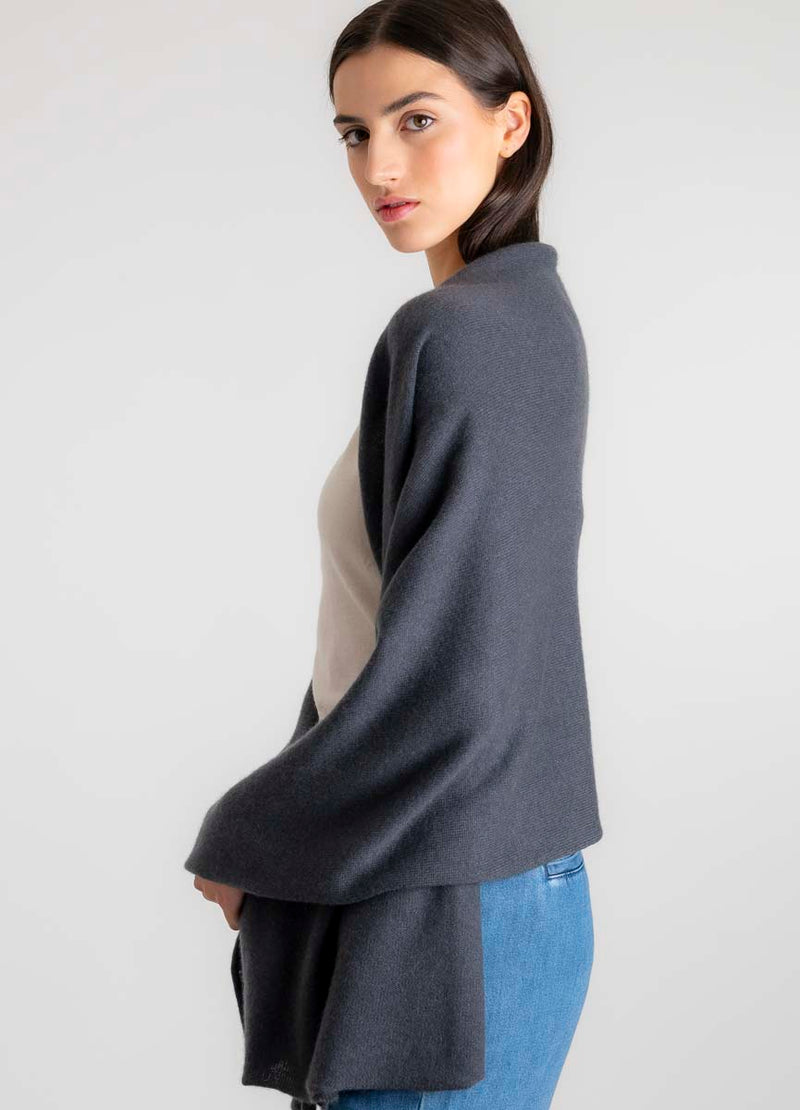 Cashmere Travel Wrap Charcoal