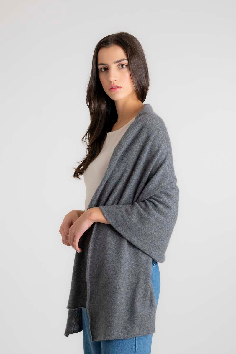 Cashmere Travel Wrap Dark Grey