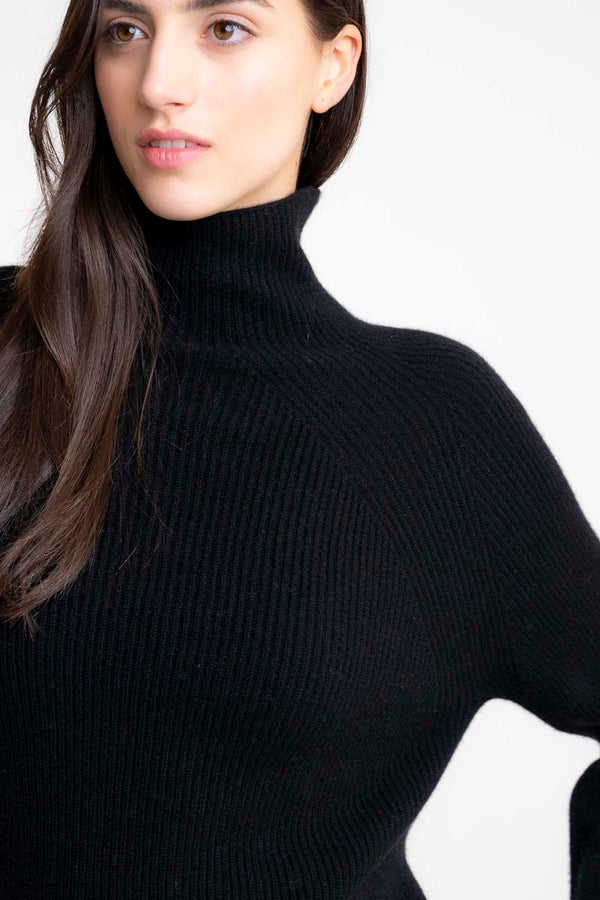 Ribbed Cashmere Sweater Black