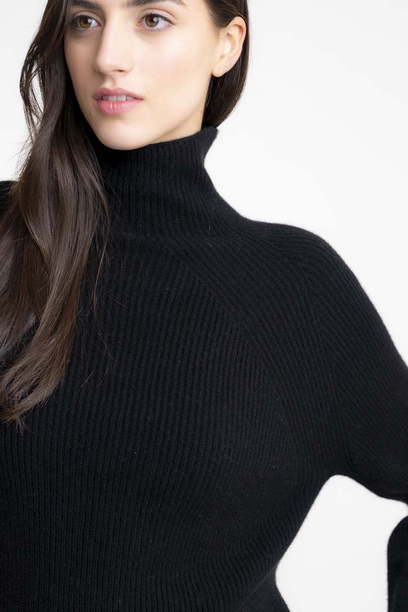 Ribbed Cashmere Sweater Black