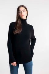 Ribbed Cashmere Sweater Black