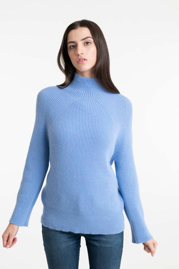 Ribbed Cashmere Sweater Egyptian Blue