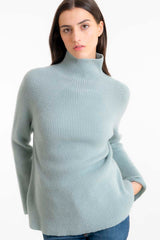 Gerippter Kaschmirpullover Mint