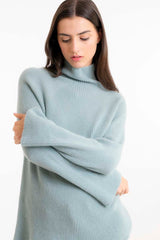 Gerippter Kaschmirpullover Mint