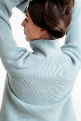 Gerippter Kaschmirpullover Mint