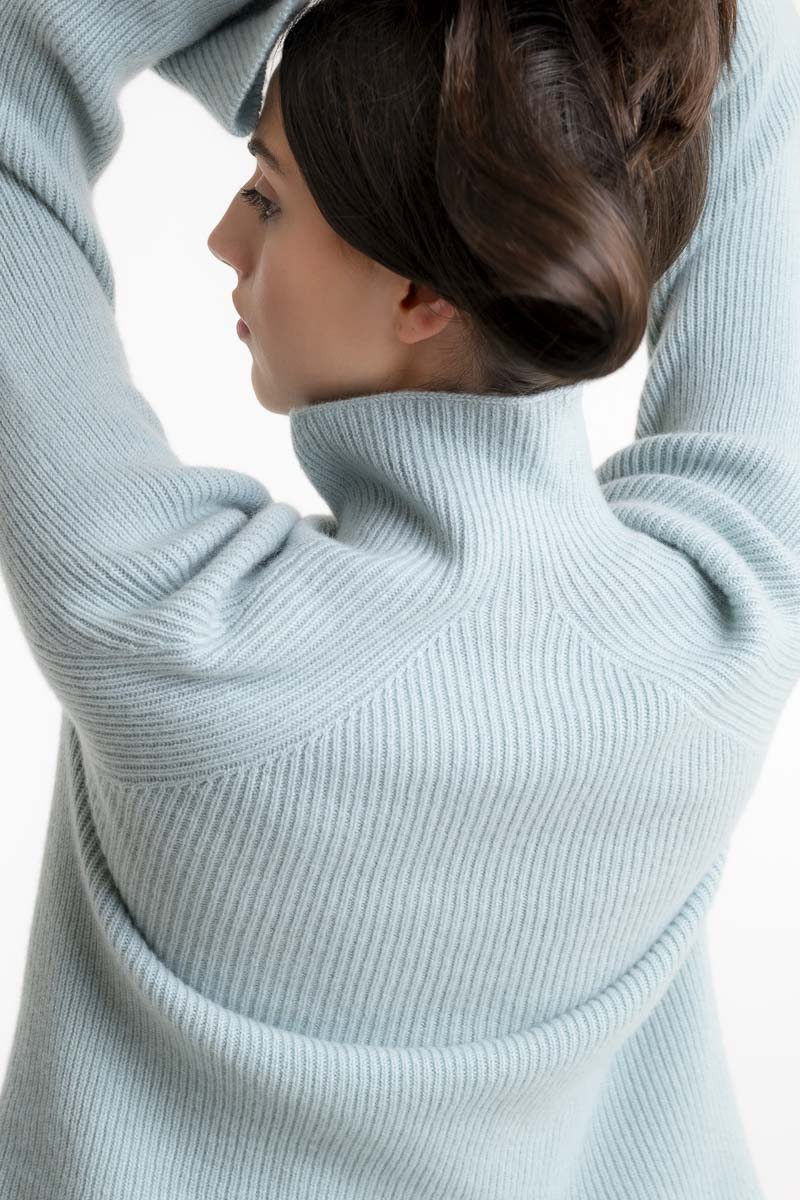 Ribbed Cashmere Sweater Mint