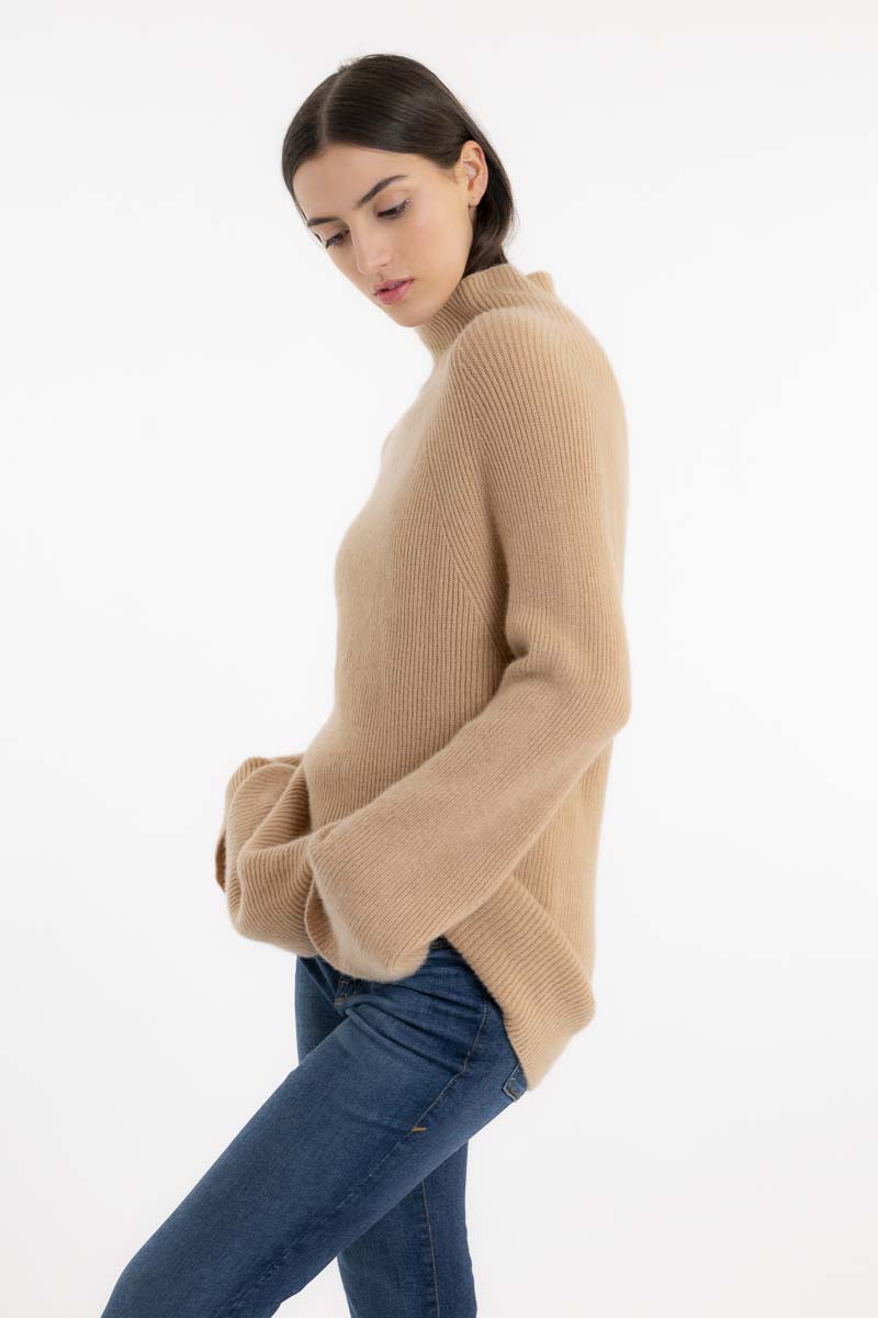 Ribbed Cashmere Sweater Sand