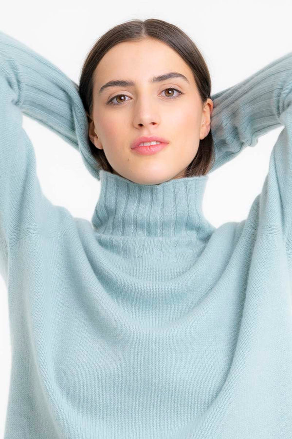 Cashmere Saddle Shoulder Sweater Mint