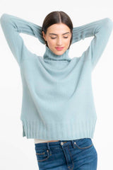 Kaschmir-Sattelschulterpullover Mint