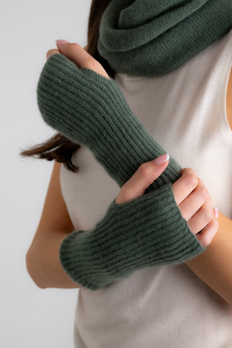 Cashmere Rib Mittens