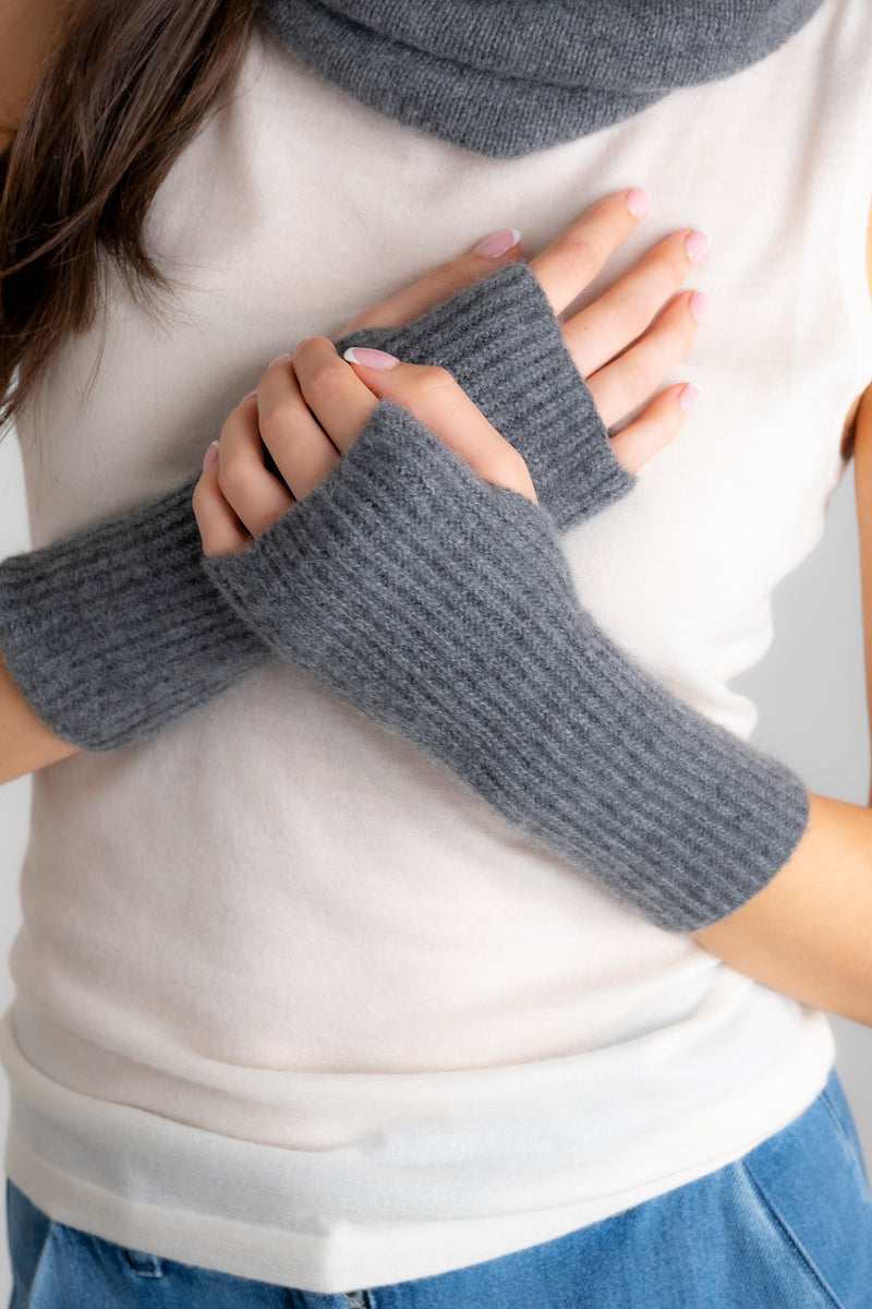 Cashmere Rib Mittens