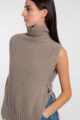 Side Slit Ribbed Vest Merino