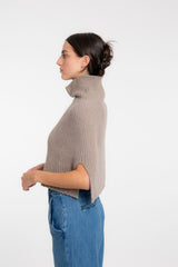 Superfeiner Merino-Halbponcho