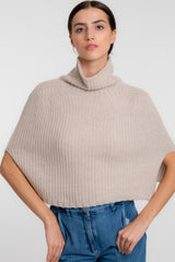 Superfeiner Merino-Halbponcho