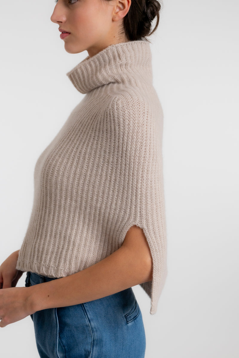 Superfeiner Merino-Halbponcho