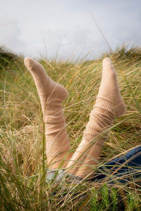 Chaussettes de lit en cachemire