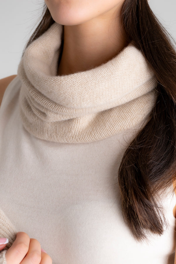 Snood Cachemire Beige Clair