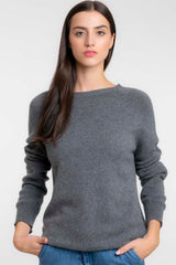 Pull Raglan Cachemire Gris Foncé