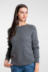 Pull Raglan Cachemire Gris Foncé