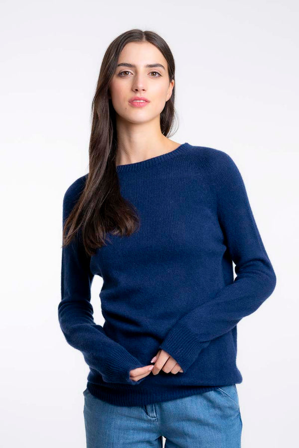 Pull Raglan Cachemire Marine