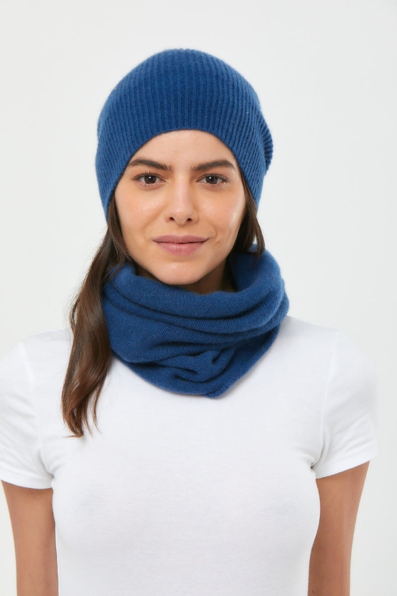 Cashmere Snood Navy