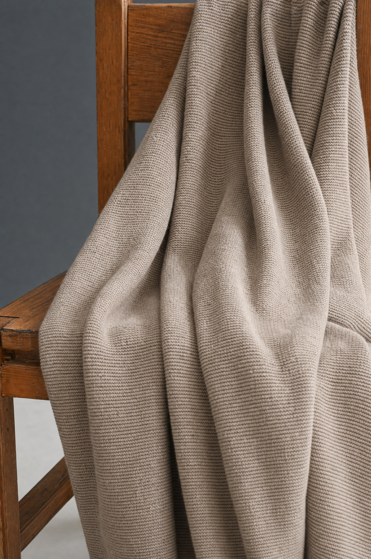 Woolen Blanket in Dark Beige