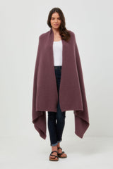 Cashmere Throw in Berry