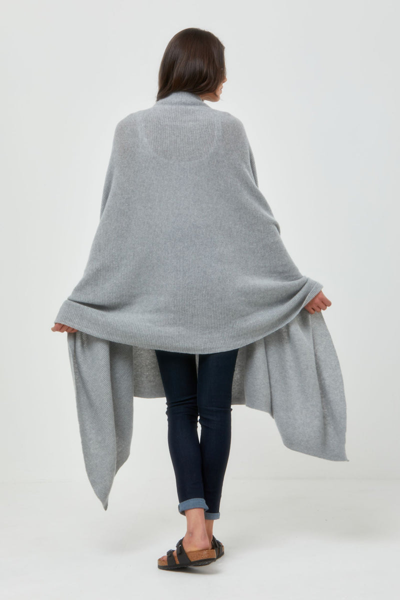 Jeté en cachemire gris clair