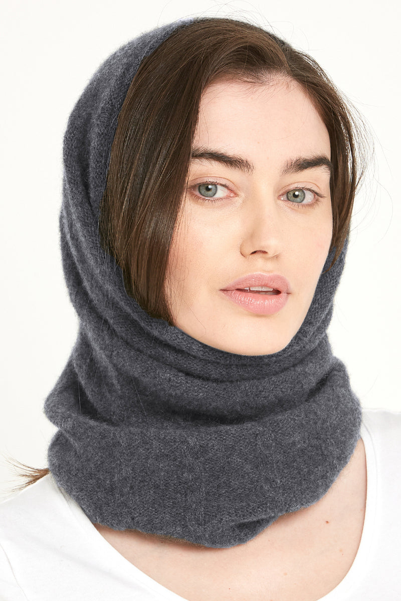 Kaschmir-Snood mit Zopfmuster