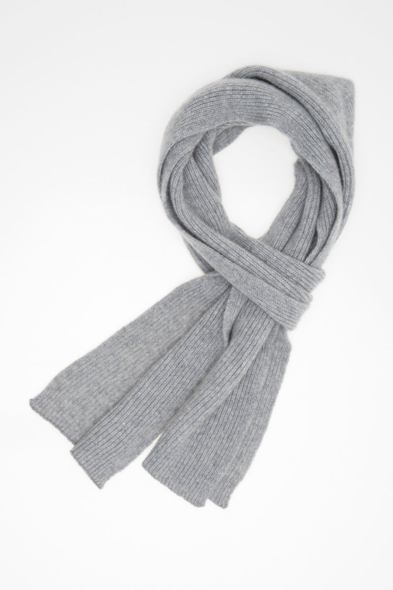 Men's Cashmere Rib Scarf