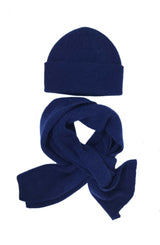 Men's Cashmere Rib Scarf & fisherman Hat