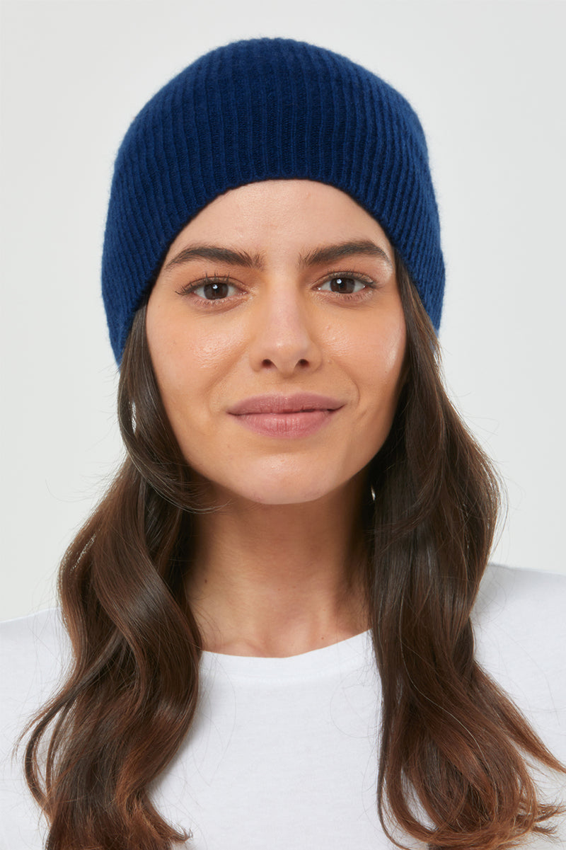 Cashmere Slouch Rib Hat