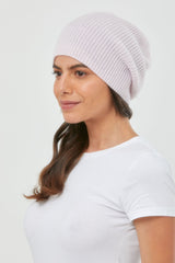 Cashmere Slouch Rib Hat