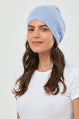 Cashmere Slouch Rib Hat