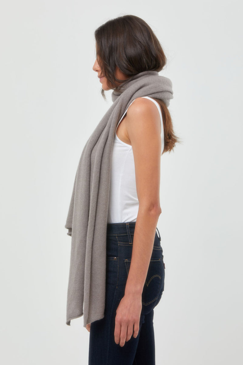 Cashmere Travel Wrap Dark Beige