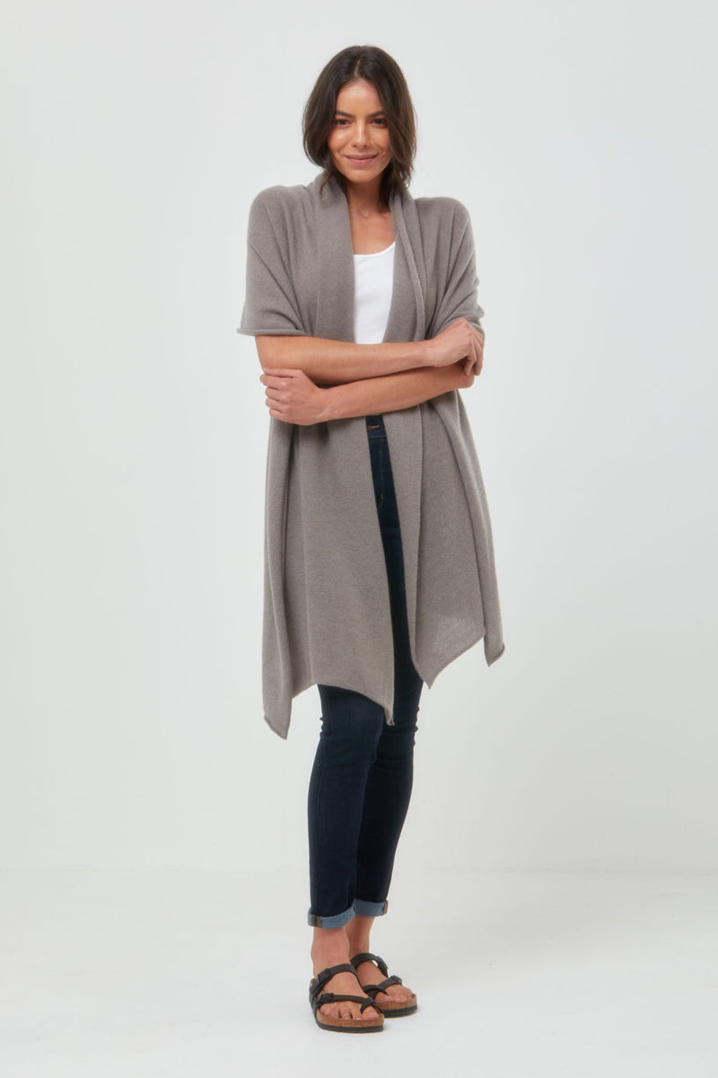 Cashmere Travel Wrap Dark Beige