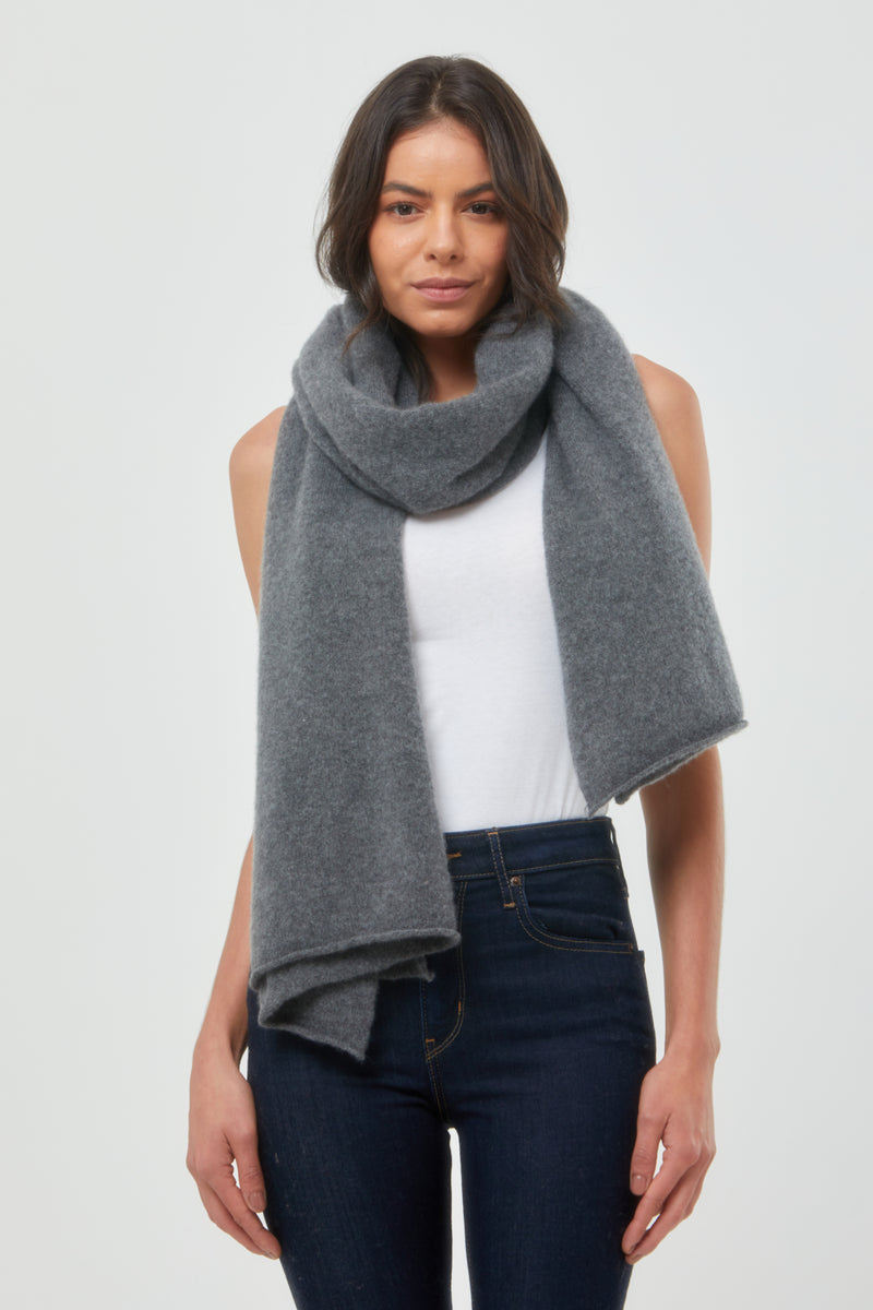 Cashmere Travel Wrap Dark Grey