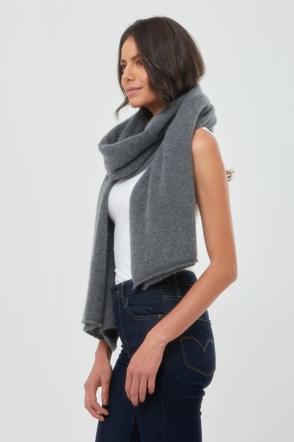 Cashmere Travel Wrap Dark Grey