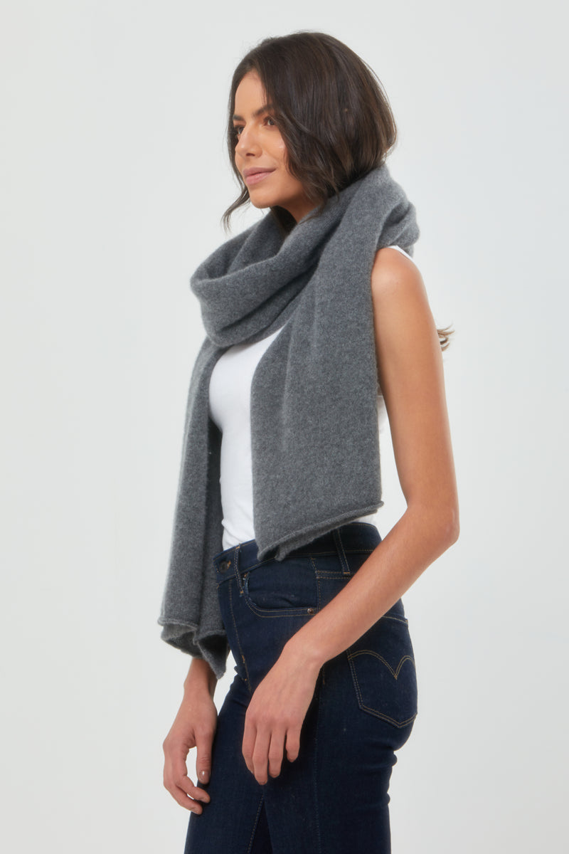 Cashmere Travel Wrap Dark Grey