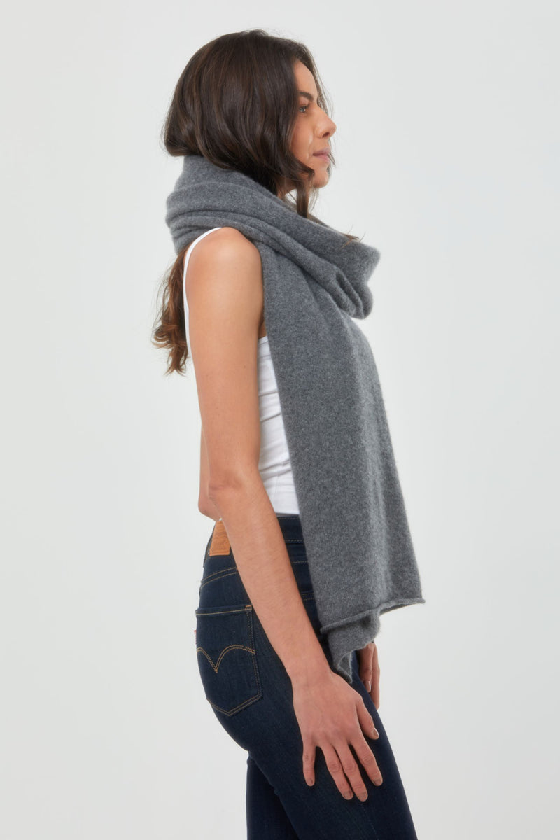 Cashmere Travel Wrap Dark Grey