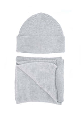 Men's Cashmere Rib Scarf & fisherman Hat